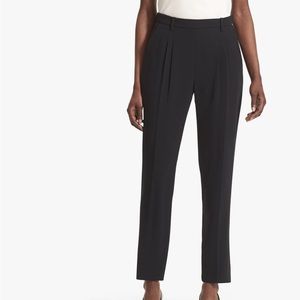 M.M.Lafleur the Nakamura trouser pleated pegged thin Black 0P petite